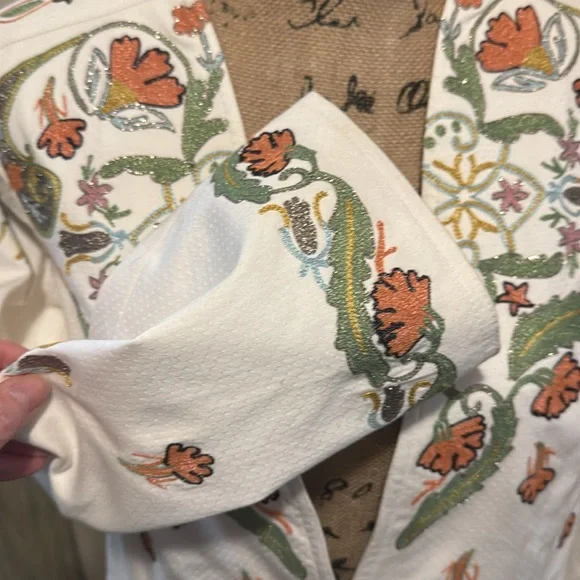 Kay Unger Embroidered Floral Women's Blazer Jacket - Picture 5 of 17